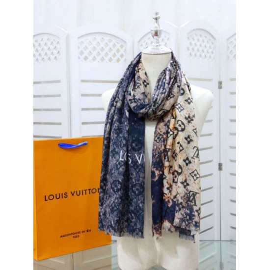 Replica Sciarpa Giant Pop Monogram Cashmere Blu