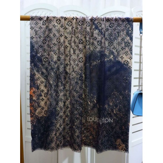 Replica Sciarpa Giant Pop Monogram Cashmere Blu