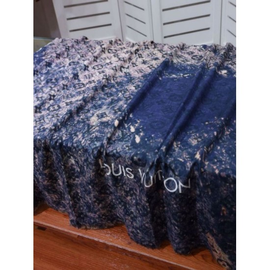 Replica Sciarpa Giant Pop Monogram Cashmere Blu