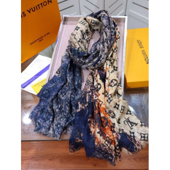 Replica Sciarpa Giant Pop Monogram Cashmere Blu