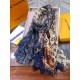Replica Sciarpa Giant Pop Monogram Cashmere Blu