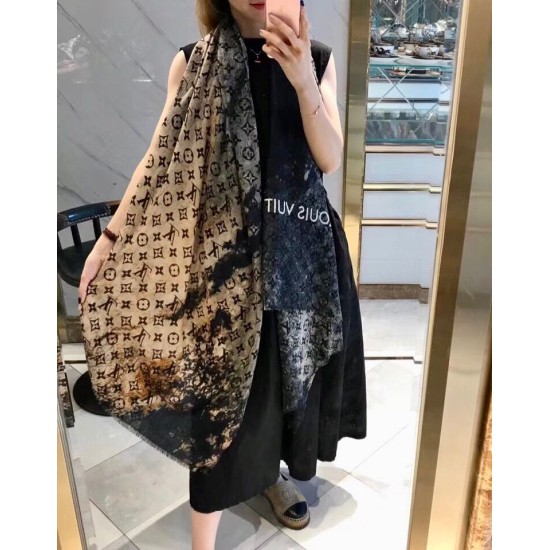 Replica Sciarpa Giant Pop Monogram Cashmere Blu