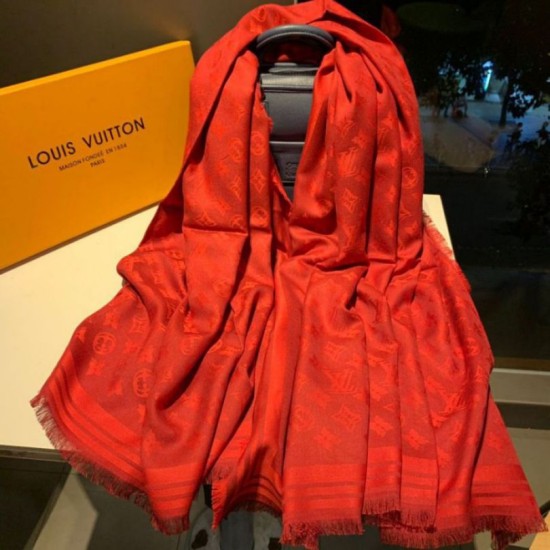 Replica Monogram Classic Shine Shawl 140 rosso