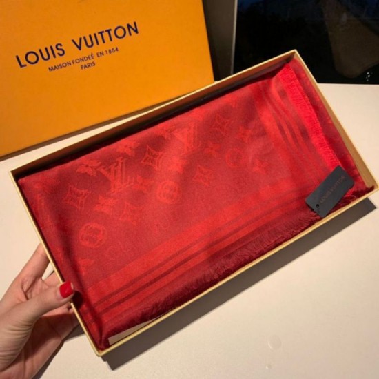 Replica Monogram Classic Shine Shawl 140 rosso