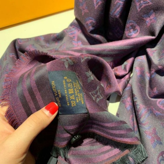 Replica Monogram Classic Shine Shawl 140 viola