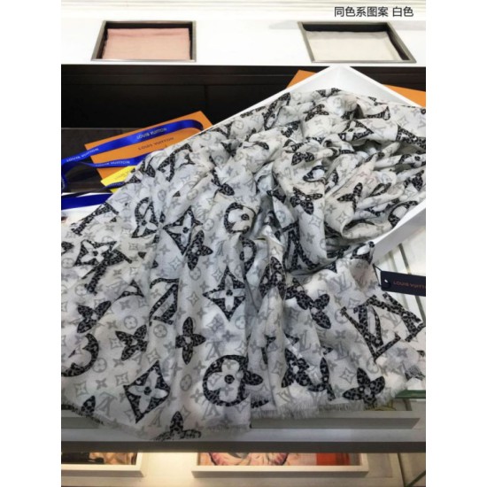 Replica Scialle Monogram Giant Jungle 110 x 200 bianco