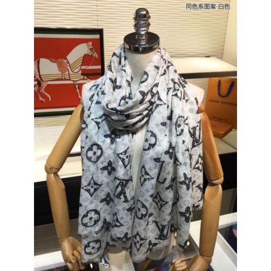 Replica Scialle Monogram Giant Jungle 110 x 200 bianco