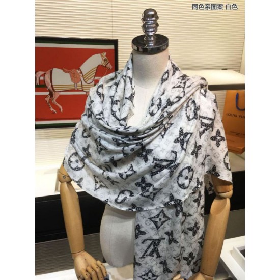 Replica Scialle Monogram Giant Jungle 110 x 200 bianco
