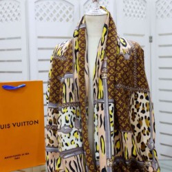 Replica Scialle Monogram Time Trunk Cashmere 80 x 200 Marrone