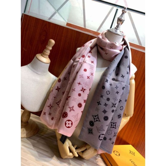 Replica Sciarpa Giant Pop Monogram Cashmere Rosa