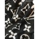 Replica Monogram Schawl Motivo a bordi neri Schawl nero