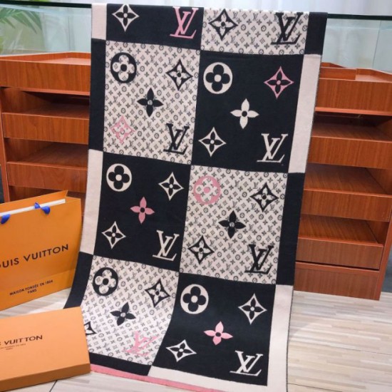 Replica Schahm in seta cashmere check nero