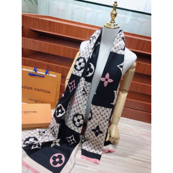 Replica Schahm in seta cashmere check nero
