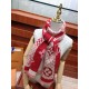 Replica in cashmere di seta check Schawl rosso