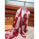 Replica in cashmere di seta check Schawl rosso