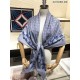 Replica Scialle in seta monogramma classico Azzurro 140