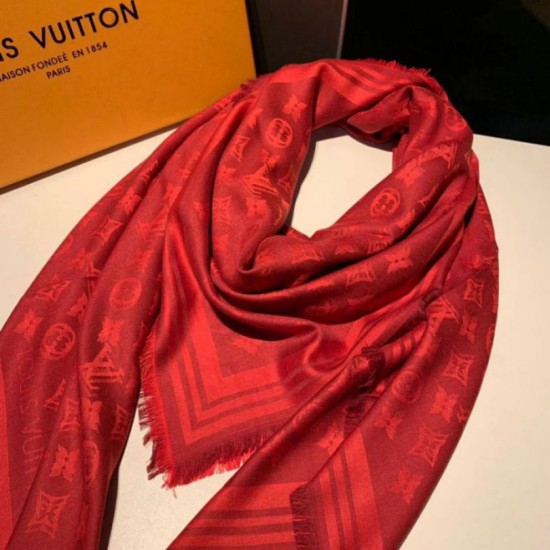 Replica Monogram Classic Shine Shawl 140 rosso