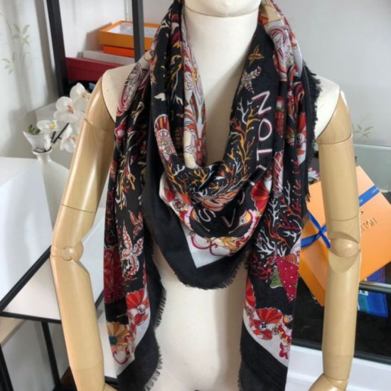 Replica Quadrato Sea Of Love Cashmere Schawl M73823 Nero