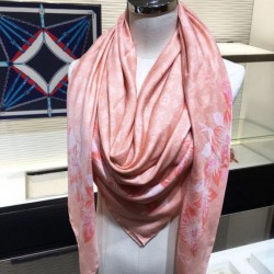 Replica Scialle di seta monogramma classico Rosa 140