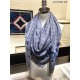 Replica Scialle in seta monogramma classico Azzurro 140