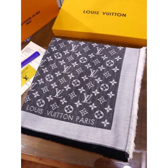 Replica Scialle Monogram Denim 140 M71378 Nero