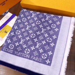 Replica Scialle Monogram Denim 140 M71382 Azzurro