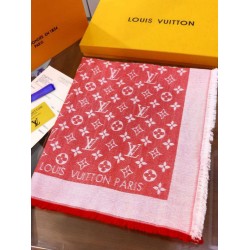 Replica Scialle Monogram Denim 140 Rosso