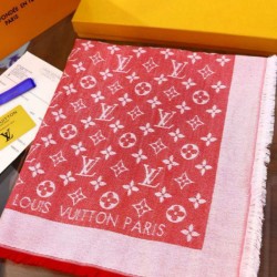 Replica Scialle Monogram Denim 140 Rosso