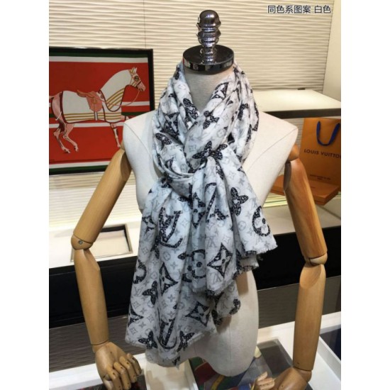 Replica Scialle Monogram Giant Jungle 110 x 200 bianco