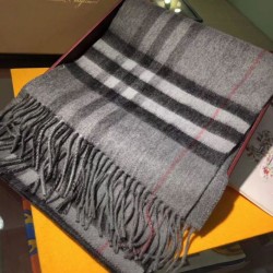 Replica Sciarpa Burberry Classic double face in cashmere 30 x 168 grigio