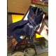 Replica Sciarpa Burberry Classic in cashmere double face 30 x 168 Blu scuro