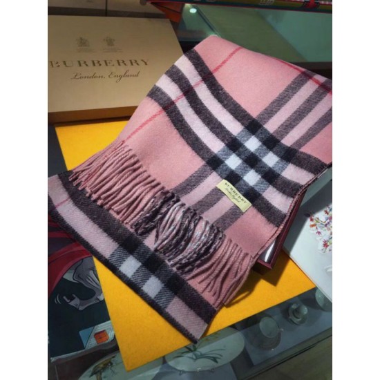 Replica Sciarpa Burberry classica in cashmere double face 30 x 168 Rosa