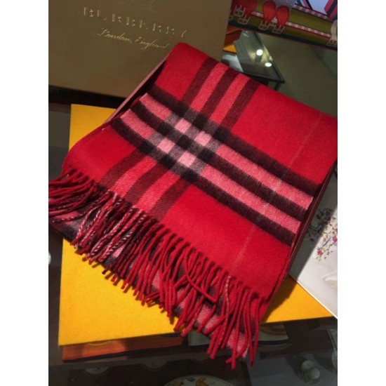 Replica Sciarpa Burberry classica in cashmere double face 30 x 168 rossa