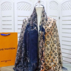 Replica Sciarpa Giant Pop Monogram Cashmere Blu