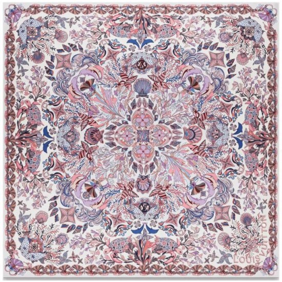 Replica Sea Of Love Square Cashmere Schawl M73823 Bianco