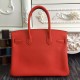 Replica Borse Hermes Birkin 30cm 35CM in pelle arancione Clemence