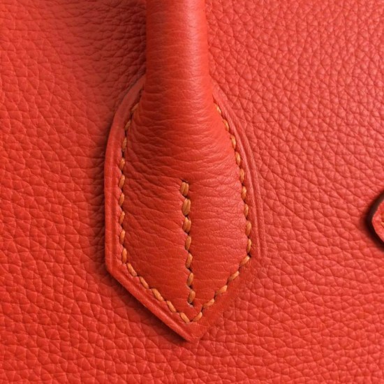 Replica Borse Hermes Birkin 30cm 35CM in pelle arancione Clemence