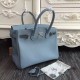 Replica Borse Hermes Birkin 30cm 35CM in pelle blu Lin Clemence