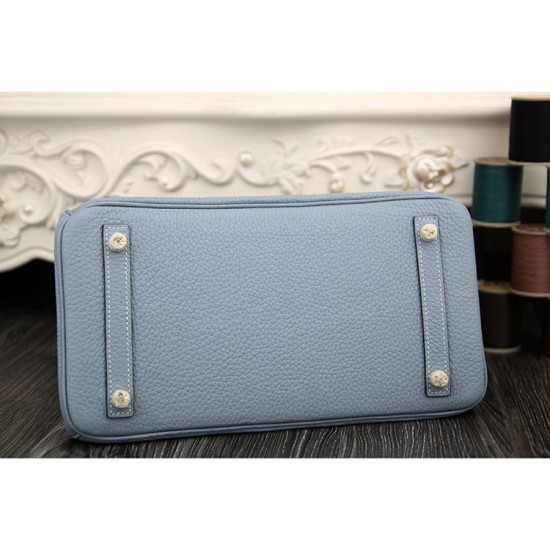 Replica Borse Hermes Birkin 30cm 35CM in pelle blu Lin Clemence