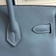 Replica Borse Hermes Birkin 30cm 35CM in pelle blu Lin Clemence