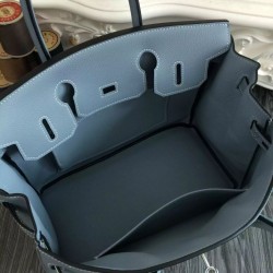 Replica Borse Hermes Birkin 30cm 35CM in pelle blu Lin Clemence
