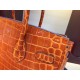 Replica Borse Hermes Birkin 30cm 35CM in pelle di coccodrillo arancione