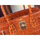 Replica Borse Hermes Birkin 30cm 35CM in pelle di coccodrillo arancione