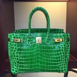 Replica Borse Hermes Birkin 30cm 35CM in pelle di coccodrillo di bambù