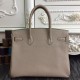 Replica Borse Hermes Birkin 30cm 35CM in pelle grigio Clemence