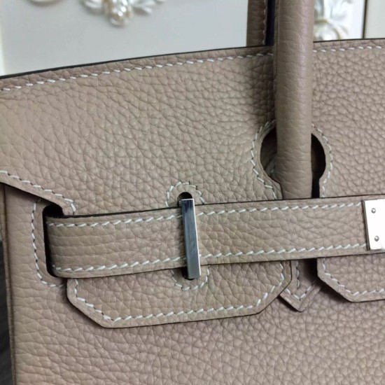 Replica Borse Hermes Birkin 30cm 35CM in pelle grigio Clemence