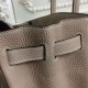 Replica Borse Hermes Birkin 30cm 35CM in pelle grigio Clemence