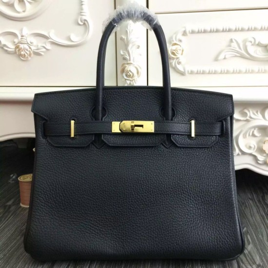 Replica Borse Hermes Birkin 30cm 35CM in pelle nera