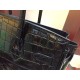 Replica Borse Hermes Birkin 30cm 35CM in pelle nera di coccodrillo