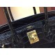Replica Borse Hermes Birkin 30cm 35CM in pelle nera di coccodrillo